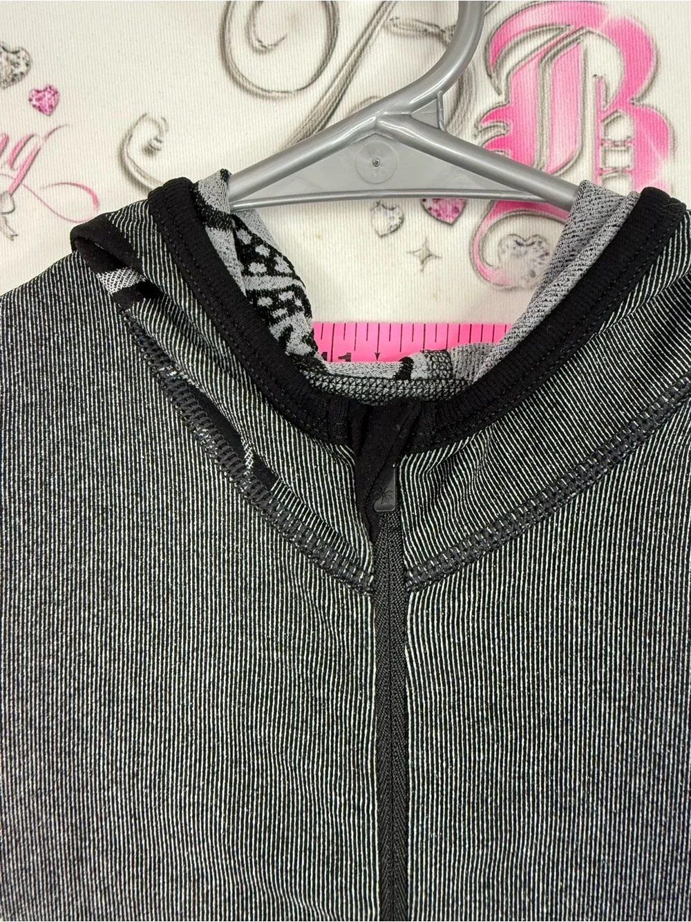 Athleta jacket tight bodycon Dark Gray Hooded Athletic Bomber Jacket - Picture 4 of 10